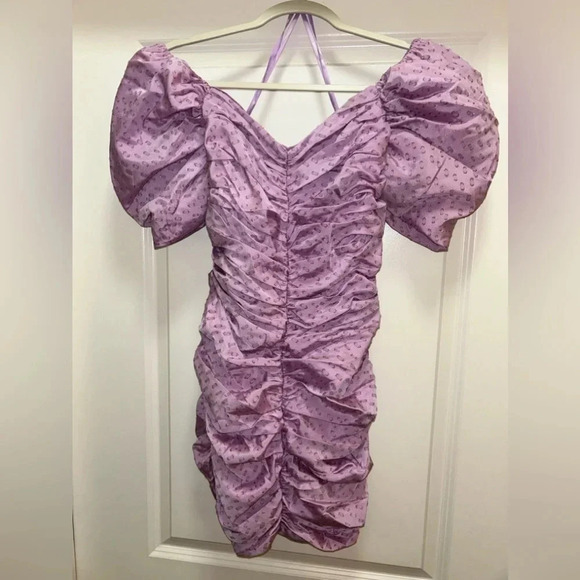 Anthropologie Hutch NWT Wren Off the Shoulder Ruched Dress. Size 8 - Picture 6 of 9